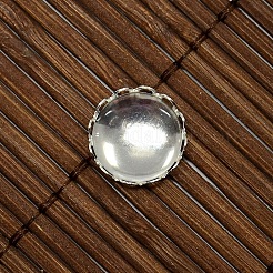 9.5~10mm Clear Domed Glass Cabochon Cover for Flat Round DIY Photo Brass Cabochon Making&nbsp;DIY-X0103-S-NR