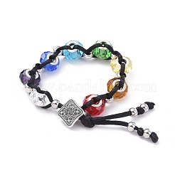 Handmade Glass European Beads Braided Bead Bracelets&nbsp;BJEW-JB05042-04