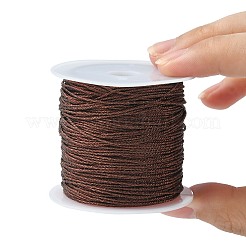 12プライメタリックコード  ジュエリー作りのための  ココナッツブラウン  0.8mm  約27.34ヤード（25m）/ロール&nbsp;MCOR-CJ0001-03J