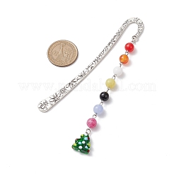 Christmas Theme Alloy Hook Bookmarks&nbsp;AJEW-JK00337