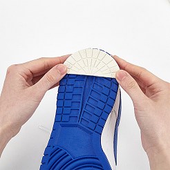 滑り止めゴム靴底4袋  ブーツ用の耐摩耗性の隆起した穀物修理ソールパッド  革靴  半円  フローラルホワイト  84x36.5x5mm  2個/袋&nbsp;AJEW-DJ0004-79B