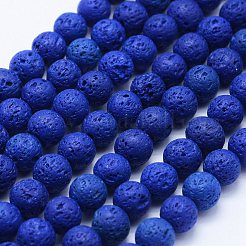 Natural Lava Rock Beads Strands&nbsp;G-F531-10mm-G