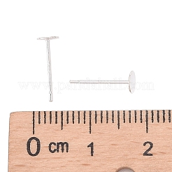 925スターリングシルバー製スタッドピアスパーツ  スタンプ925個付き  銀  11.5x4mm  ピン：0.7mm&nbsp;X-STER-S002-44