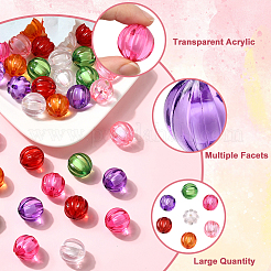 42Pcs 7 Colors Autumn Theme Transparent Acrylic Beads&nbsp;TACR-PA0001-05