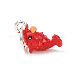 Brass Enamel Pendants&nbsp;KK-CBA260B-09P