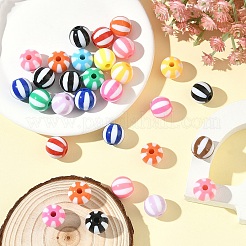 30Pcs Strip Opaque Acrylic Beads&nbsp;SACR-YW0002-01