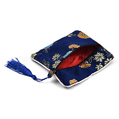 Chinese Brocade Tassel Zipper Jewelry Bag Gift Pouch&nbsp;ABAG-F005-08