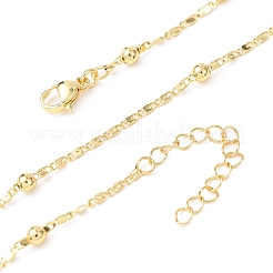 1.5MM Brass Round Ball Oval Link Chain Necklaces&nbsp;NJEW-H086-02G