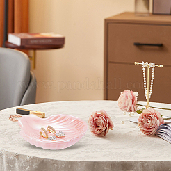 Shell Shaped Porcelain Jewelry Storage Display Trays for Rings&nbsp;AJEW-SP0006-06A-02