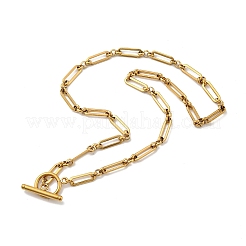 5MM 304 Stainless Steel Oval Link Chain OT Necklaces for Women&nbsp;NJEW-A059-04G
