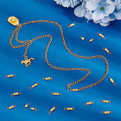 真鍮製ネジ留め具120個  ジュエリー作りのための  コラム  ニッケルフリー  ゴールドカラー  14x3mm  穴：1.8mm&nbsp;FIND-UN0016-51B