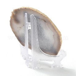 Printed Natural Agate Slice Stone Ornament&nbsp;DJEW-M011-03E