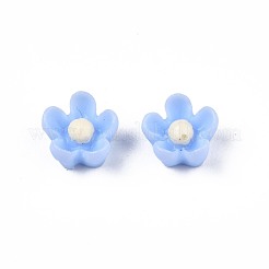 オペーク樹脂カボション  花  ミックスカラー  6x6x3mm&nbsp;CRES-S307-019