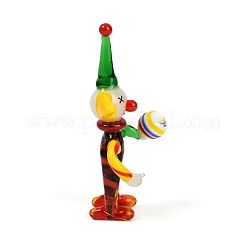 Handmade Lampwork Clown Display Decorations&nbsp;LAMP-Q005-12A