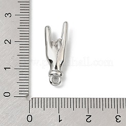 304ステンレスペンダント  ニッケルフリー  ジェスチャー  23.5x8x5mm  穴：1.6mm&nbsp;STAS-F327-03G-P