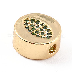 Rack Plating Brass Micro Pave Cubic Zirconia Beads&nbsp;ZIRC-C035-25G