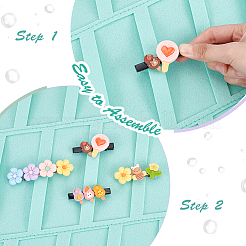 Soft Felt Large Capacity Hair Clips Storage Hangers&nbsp;AJEW-WH0332-92A