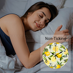 MDF Printed Wall Clock&nbsp;HJEW-WH0058-010