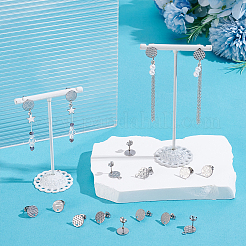 60Pcs 5 Style 304 Stainless Steel Stud Earring Findings&nbsp;STAS-UN0028-01