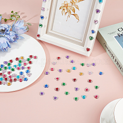 160Pcs 8 Colors Transparent Resin Cabochons&nbsp;RESI-GO0001-05