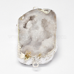 Electroplated Natural & Dyed Druzy Agate Links connectors&nbsp;G-N0168-009