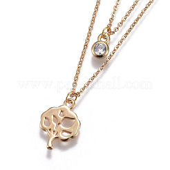 Brass Tiered Necklaces&nbsp;NJEW-JN02384-02