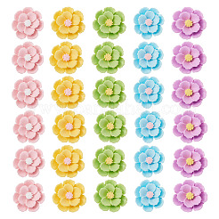 50Pcs 5 Colors 3D Opaque Resin Cabochons&nbsp;RESI-TA0005-02