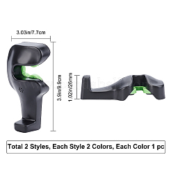 2 Colors Plastic Hook&nbsp;AJEW-GF0002-50