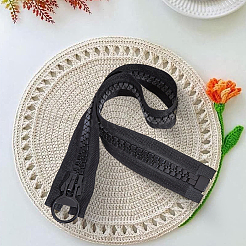 1Pc Alloy & Polyester & Resin Zipper&nbsp;FIND-CY0002-19
