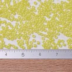 MIYUKIデリカビーズ  シリンダー  日本製シードビーズ  11/0  （db0854)マット透明黄色ab  1.3x1.6mm  穴：0.8mm  約20000個/袋  100 G /袋&nbsp;SEED-J020-DB0854