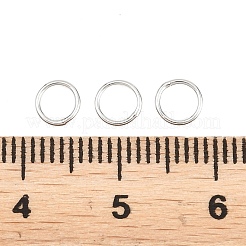 真鍮は、丸カンを閉じ  ラウンド  プラチナ  22ゲージ  5x0.6mm  内径：3.5mm  約50個/セット&nbsp;KK-D257-01P-05