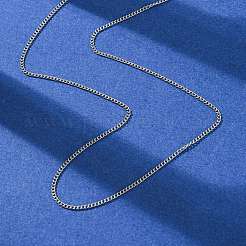 1.5mm 304ステンレススチールカーブチェーンネックレス  変色しない  ステンレス鋼色  17.13インチ（43.5cm）&nbsp;NJEW-T016-28P