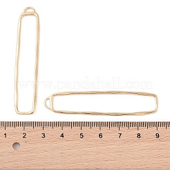 真鍮チャーム  長方形  14KGP本金メッキ  60x12.5~13.5x1.5mm  穴：4x2mm&nbsp;LS-KK-N256-01H-G