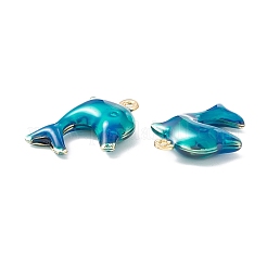 Rack Plating Brass Enamel  Pendants&nbsp;KK-B053-07G