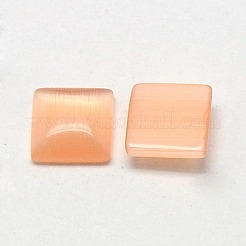 キャッツアイカボション  正方形  ビスク  6x6x2mm&nbsp;CE-J006-6x6mm-13