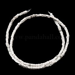 天然石ハウライトビーズ連売り  キューブ  2~2.5x2.5~3.5x2.5~3mm  穴：0.4mm  約157~165個/連  14.96~15.75''（38~40センチメートル）&nbsp;G-B064-A12