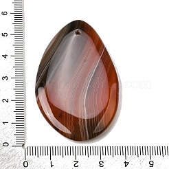 天然赤瑪瑙ビッグペンダント  ティアドロップチャーム  53~55x33~35x6~7.5mm  穴：1~1.6mm&nbsp;G-F820-05A-04