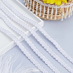 Polyester Wavy Lace Ribbons&nbsp;OCOR-WH0082-21C