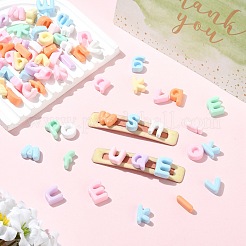 Letter Opaque Resin Cabochons&nbsp;CRES-CJZ0001-02