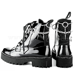 4Pcs 2 Styles Alloy Spiked Cone Cross Tassel Boot Strap Chains&nbsp;HJEW-DR00290