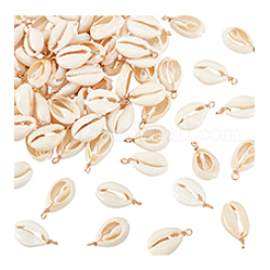 100Pcs Natural Cowrie Shell Pendants&nbsp;FIND-PH0021-26
