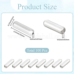 真鍮スティックピンエンドキャップ100個  内部のゴムと  コラム  銀  9.5x3mm  穴：0.7mm  25個/カラー&nbsp;FIND-SC0021-13S