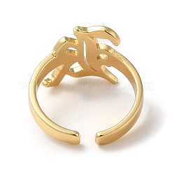 Rack Plating Brass Open Cuff Rings&nbsp;RJEW-M162-32G