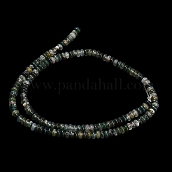 Natural Moss Agate Beads Strands&nbsp;G-L635-A27-4x2mm