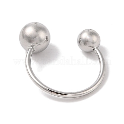 Non-Tarnish 304 Stainless Steel Round Cuff Rings for Women&nbsp;RJEW-G315-09A-P