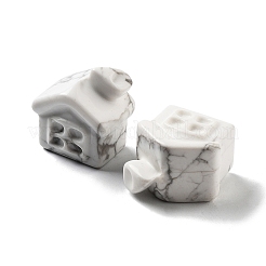 Natural Howlite Carved House Figurines&nbsp;DJEW-P015-01G-1