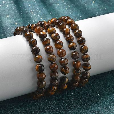 Natural Tiger Eye Bead Stretch Bracelets&nbsp;BJEW-K212-B-028-1