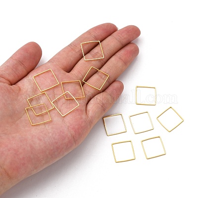 Square Brass Linking Rings&nbsp;EC03015mm-NFG-1