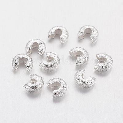 真鍮製つぶし玉カバーカシメ玉カバー  銀色のメッキ  直径3.2mm  穴：1.2mm&nbsp;KK-G015-S-1