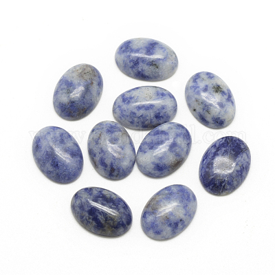 Natural Blue Spot Cabochons&nbsp;G-R415-8x10-45-1